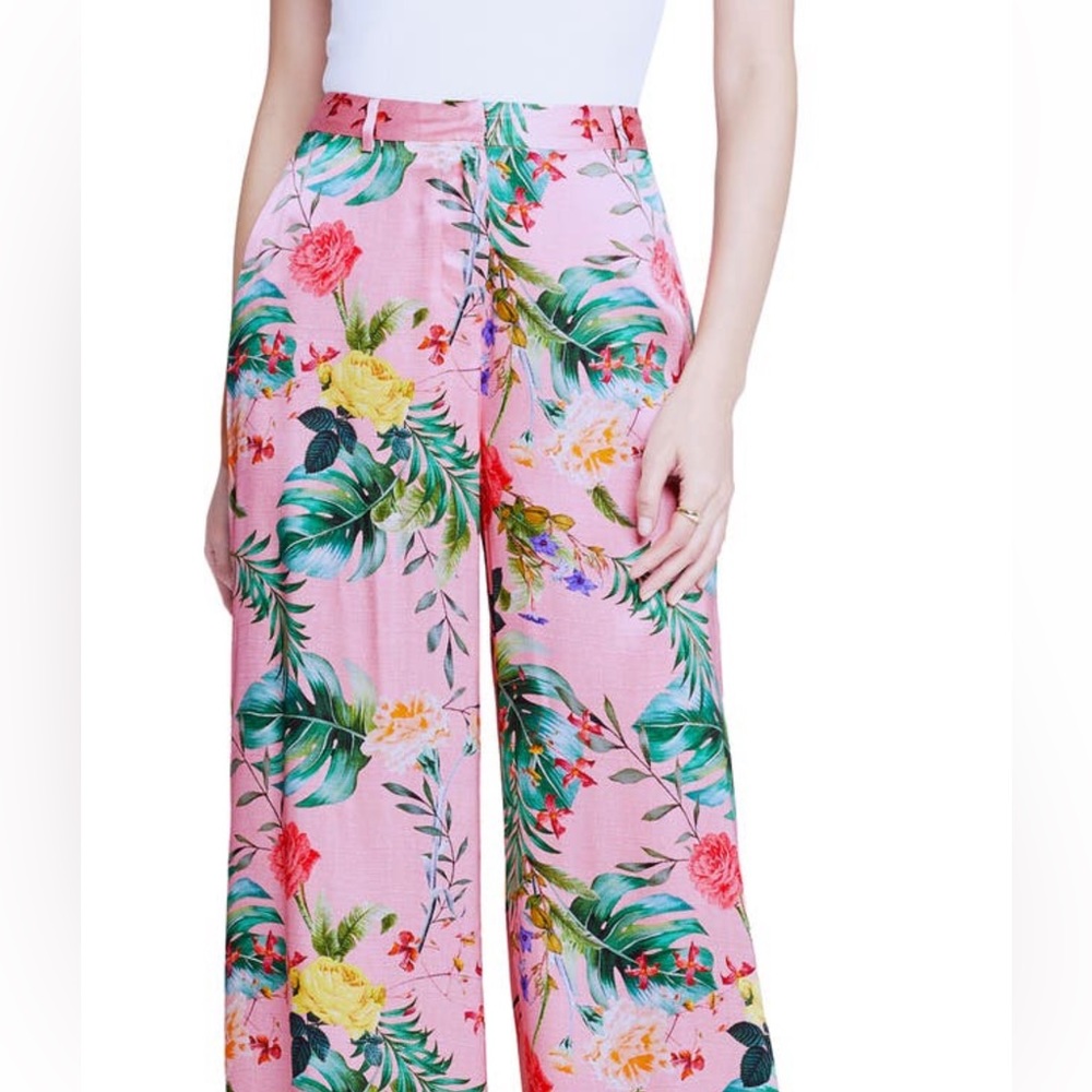 L’AGENCR Gavin wide leg silk pants